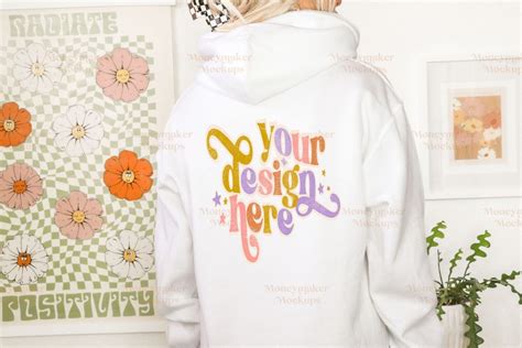 Bella Canvas 18500 Mockup Hoodie Mockup White Bella Canvas 18500 Spring ...