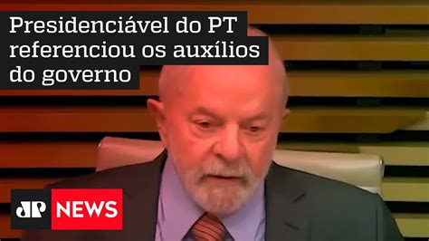 Lula critica Bolsonaro Faz a maior distribuição de dinheiro que uma