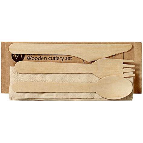 Solia Wrapped Natural Wooden Cutlery Set Case