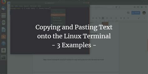 Copying And Pasting Text Onto The Linux Terminal Vitux