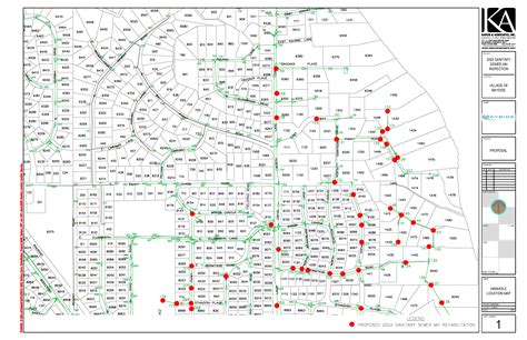 2022 Sanitary Manhole Location Map Page 1 Bayside Wi