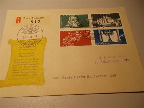 Sonderbrief 100 Jahre Bundesstaat 1948 Sonderstempel Kaufen Auf