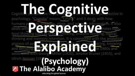 The Cognitive Perspective Of Psychology Psychology The Alalibo