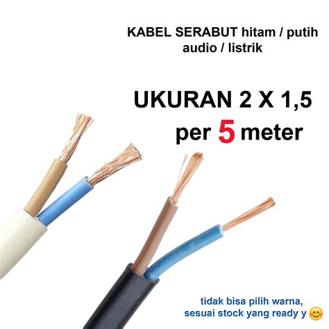 Kabel Serabut Putih Audio Listrik Nymhy Nyyhy X X Per Meter