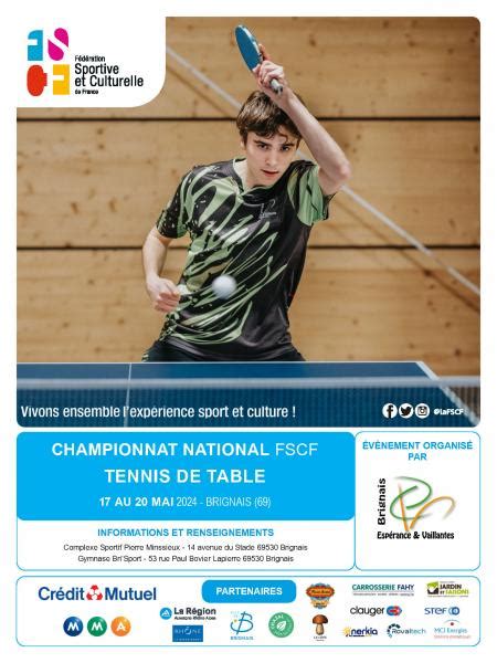 Championnat National De Tennis De Table Fscf