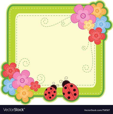 Spring Frame Royalty Free Vector Image Vectorstock