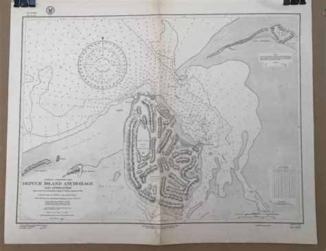 ORIGINAL WWII US Navy Map North Coast Australia Depuch Island