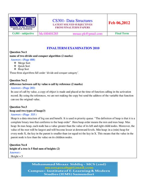 Cs Final Term Mcqs Moazz File Downld From Vurnak Cs Data