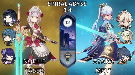 C Noelle Taser And C Ayaka Melt Genshin Impact Spiral Abyss