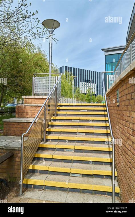 Stairs At Corby Town Shopping Centre Northamptonshire England With