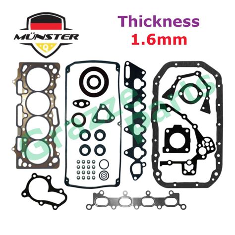 Münster Overhaul Full Set Gasket for Proton Waja 1 6 4G18 MMC