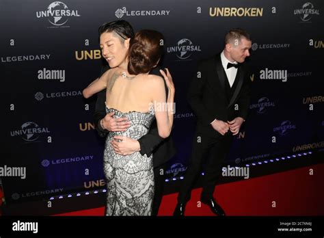 Unbroken Producer And Director Angelina Jolie With Actors Miyavi And