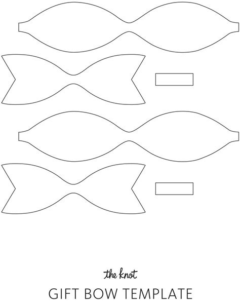 Free Printable Paper Bow Template