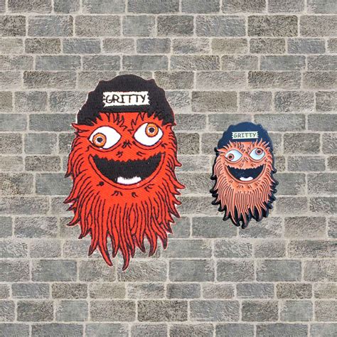 Philadelphia Flyers Gritty Mascot Enamel Lapel Pin and 3-inch Iron-on ...