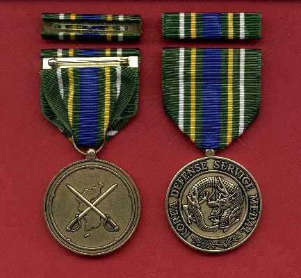 Korean Defense Service medal with ribbon bar