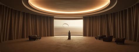 Premium Photo | Dune room wall denis villeneuve style cinematic scene generative ai