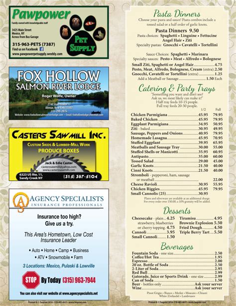 Stefanos Pulaski PG2 Fasprint Menus