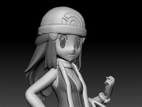 Pokemon Trainer Dawn 3d Model 3d Printable Cgtrader