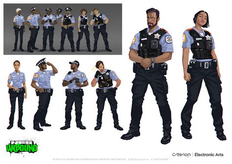 Ross Dearsley Nfs Unbound Stylised Police Characters