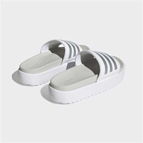 Adidas Adilette Platform Slides White Adidas Lk