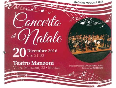 Monza al Manzoni concerto di Natale per SLAncio BrianzaPiù Il