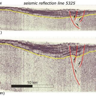 Location Of Seismic Reflection Lines Black Lines With Their