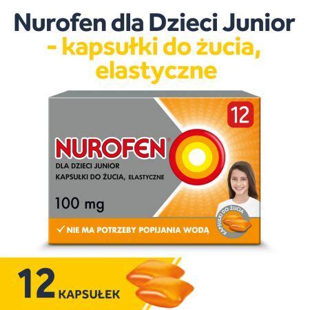 Nurofen Junior Mg Kapsu Ki Do Ucia Na B L I Gor Czk Sztuk