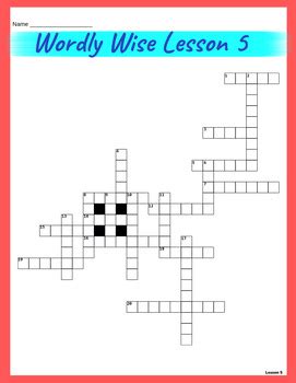 Wordly Wise Vocabulary Book Lesson Activity Pack By Freshly Brewed