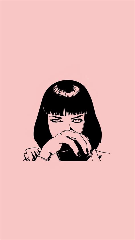 Pulp Fiction Minimal Material Mia Vector Hd Phone Wallpaper Pxfuel