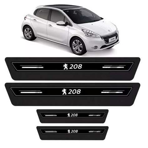 Soleira Porta Platinum Peugeot 208 2013 Á 2018 preto Parcelamento