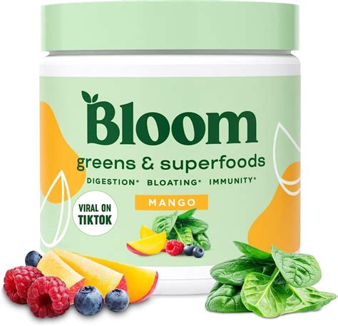 Bloom Nutrition Super Greens Powder Smoothie Juice Mix Slimsupp