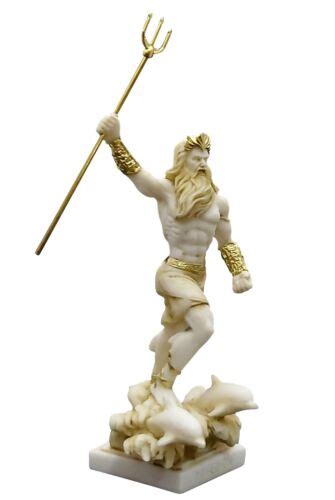 Poseidon Greek God Of The Sea Neptune Statue Sculpture Figurine