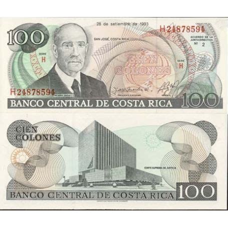 Colecci N De Billetes Costa Rica Pick N Mero Colon La