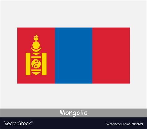 Mongolia mongolian national country flag banner Vector Image