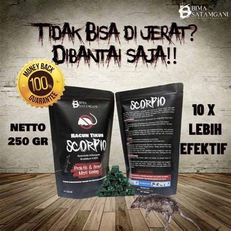 Jual SCORPIO 250 GR Racun Tikus Mati Kering Paling Ampuh Dan Praktis