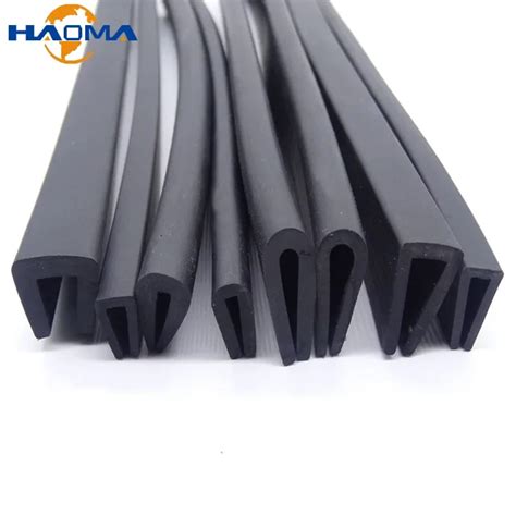 Meters Black Rubber Edge Strip U Section Anti Oil Seal Edge