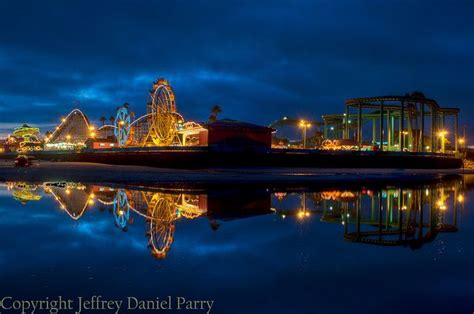 Santa Cruz Beach Boardwalk Reflection Twilight | Santa cruz beach ...