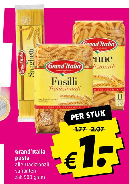 Grand Italia Fusilli Pasta Folder Aanbieding Bij Boni Details