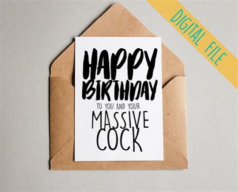 Digital Card Happy Birthday To You And Your Massive Cock Etsy