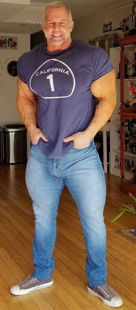 Big Muscle Daddy Tight Jeans Men Hot Country Men Man Gym