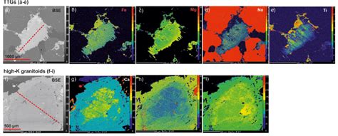 Bse Images And X Ray Elemental Maps Of Amphiboles From Ttgs