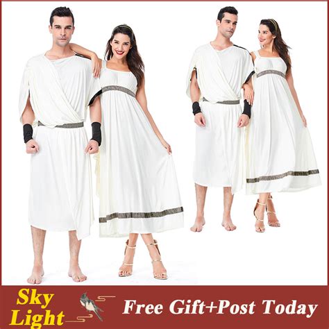 Ancient Greek Mythology Olympus Zeus Hera Fancy Dress Toga God Goddess