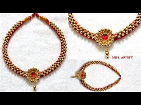 Diy Maharashtrian Thushi Silk Thread Choker By Miss Artofy Youtube