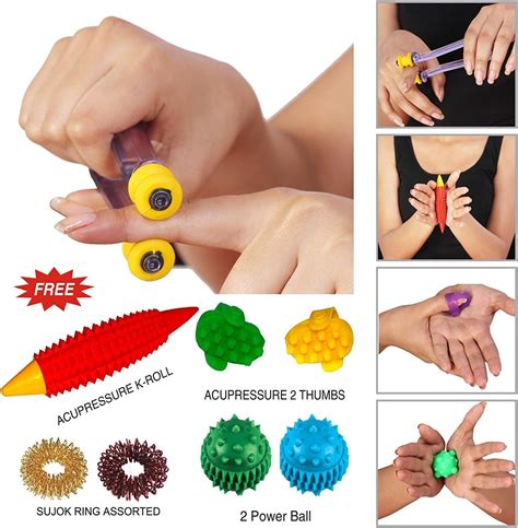 Finger Care Massager Acupressure Massage Rings For Complete Relax Hand Care Uk