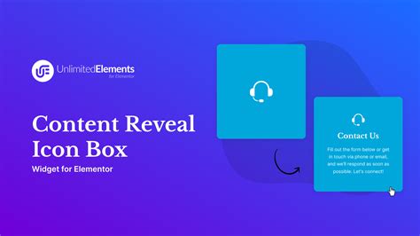 Content Reveal Icon Box Widget For Elementor Unlimited Elements For