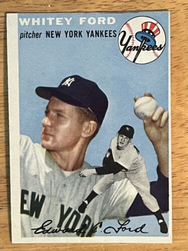 1954 Topps HOF Whitey Ford New York Yankees 37 EX EBay