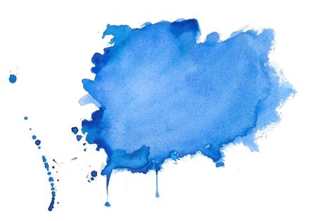 Bleu Abstrait Aquarelle Tache Texture Fond Illustration Vectorielle