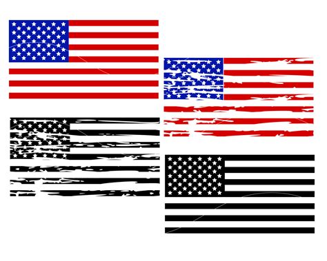 American Flag Distressed Svg 4th Of July Svg Fourth Of July