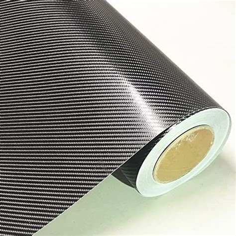 D Carbon Fibre White Vinyl Wrap Air Release Bubble Free Sticky Back