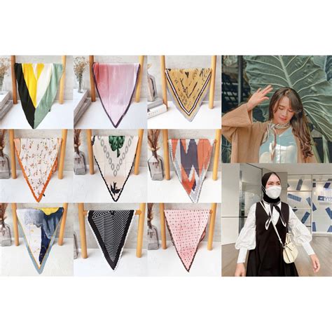 Jual PLEATED NECK SCARF SYAL KOREA SCARF PATTERN SCARF VINTAGE